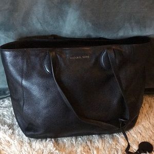 MK black soft leather tote